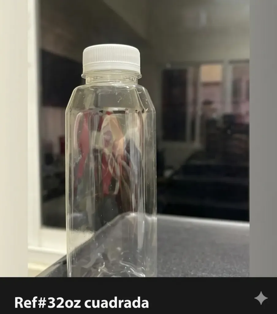 BOTELLA CUADRADA DE 32 OZ CON TAPA 