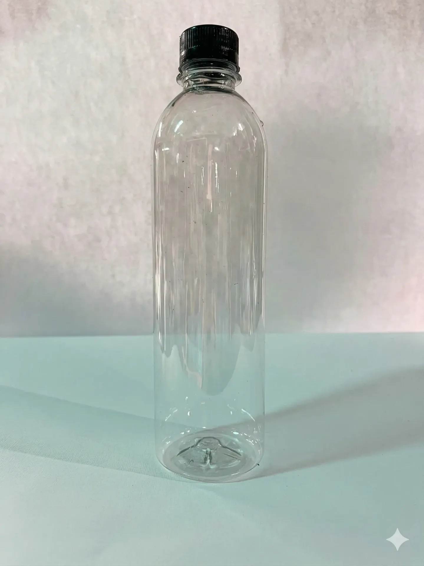 BOTELLA LISA AZUL DE 12 OZ CON TAPAS 