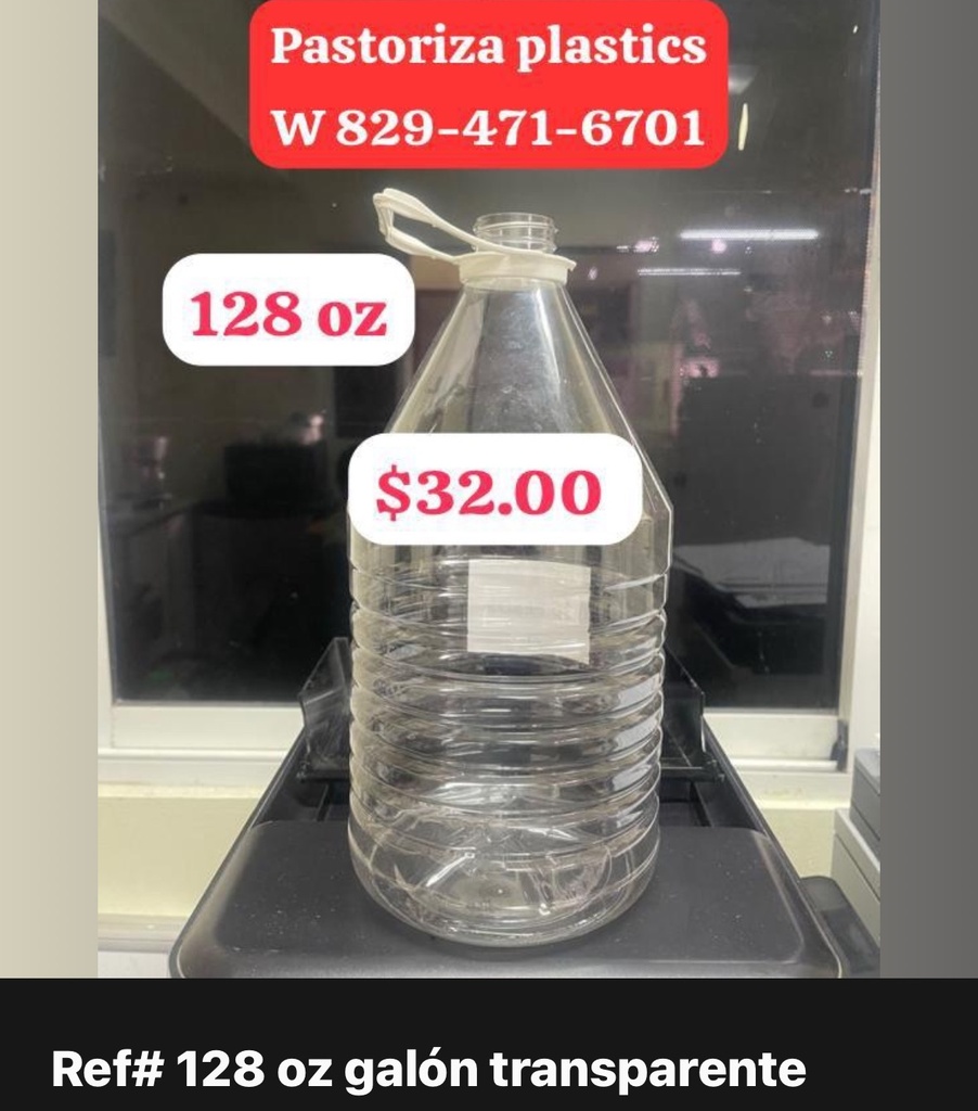 Galón Pet de 128 onzas (Clear)