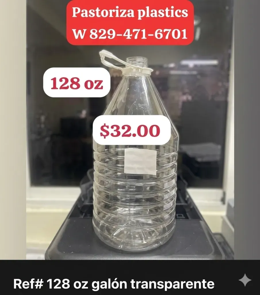 GALON PET CON ASA DE 128 OZ CON TAPAS 